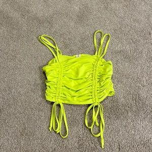 Neon Green/Yellow crop top